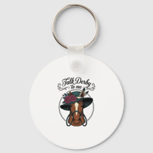 Sprich Derby Mit Mir Vintage Pferd Hut Design Schlüsselanhänger
