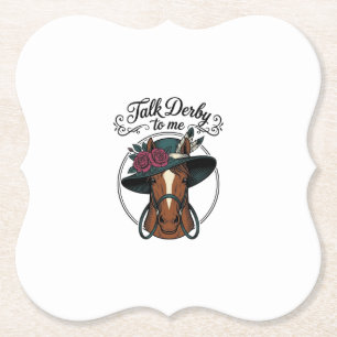 Sprich Derby Mit Mir Vintage Pferd Hut Design Untersetzer