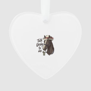 Sprich Derby Mit Mir Vintage Pferderennen Shirt De Ornament