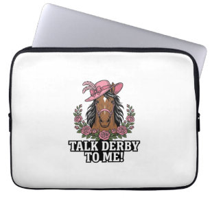Sprich Derby Zu Mir Vintage Pferd Rose Derby Desig Laptopschutzhülle
