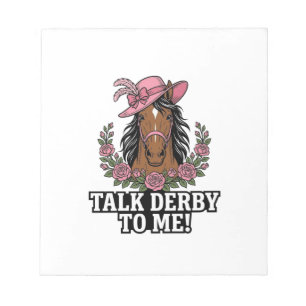 Sprich Derby Zu Mir Vintage Pferd Rose Derby Desig Notizblock