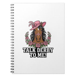 Sprich Derby Zu Mir Vintage Pferd Rose Derby Desig Notizblock