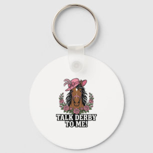 Sprich Derby Zu Mir Vintage Pferd Rose Derby Desig Schlüsselanhänger