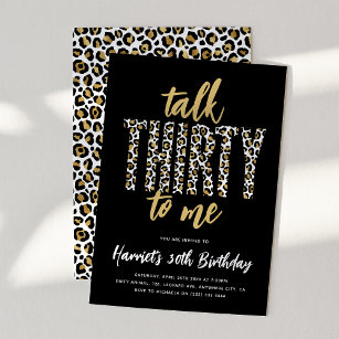 Sprich dreißig mit mir! 30. Geburtstag Party Einladung