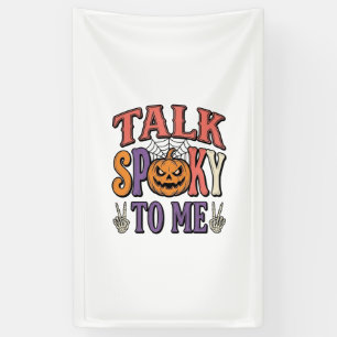 Sprich Gruselig Mit Mir Vintage Halloween-Shirt-De Banner