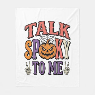 Sprich Gruselig Mit Mir Vintage Halloween-Shirt-De Fleecedecke