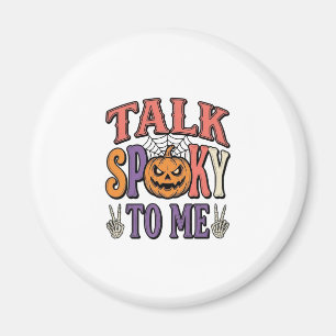 Sprich Gruselig Mit Mir Vintage Halloween-Shirt-De Magnet