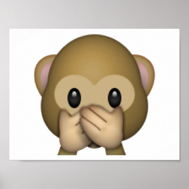 Sprich kein böser Affe - Emoji Poster (Vorne)