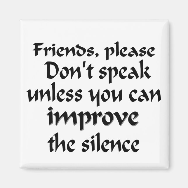 Sprich kein Magnet (Vorne)