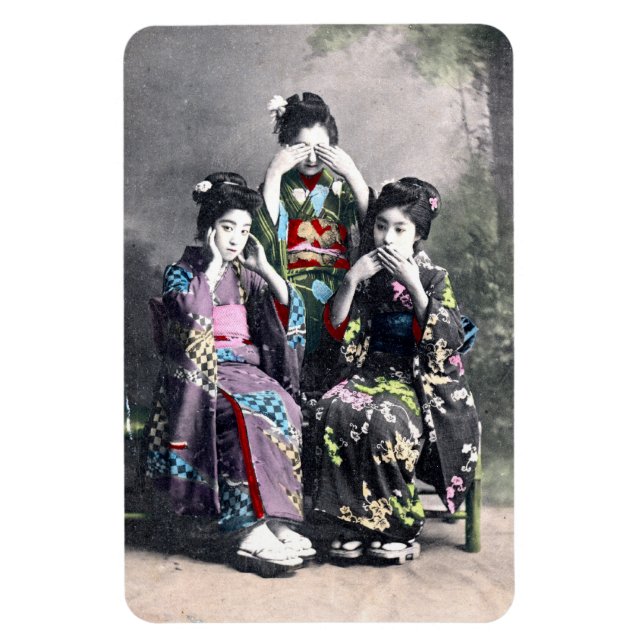 Sprich kein Übel, sitzend (1910) Magnet (Vertikal)