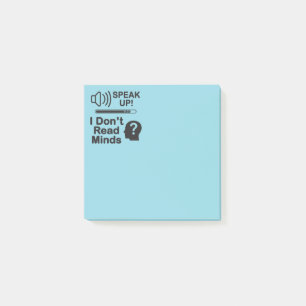 Sprich Klartext – Ich kann keine Gedanken lesen Lu Post-it Klebezettel