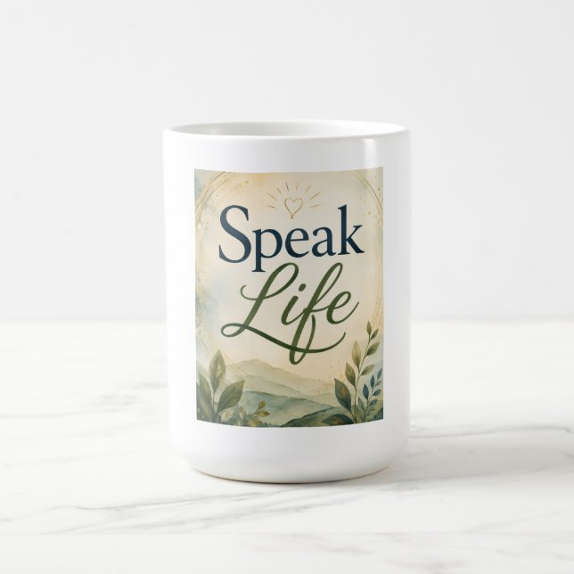 Sprich Leben Kaffeetasse (Mittel)