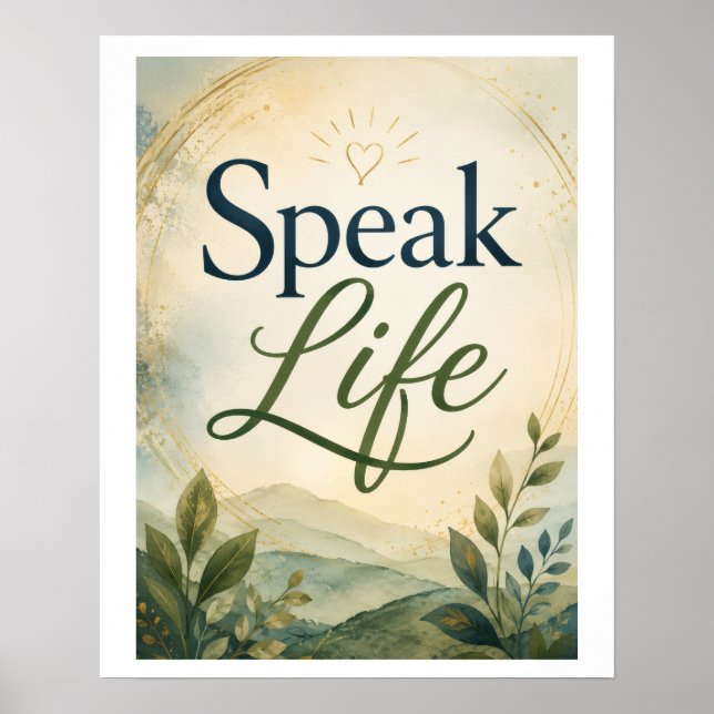 Sprich Leben Poster (Vorne)