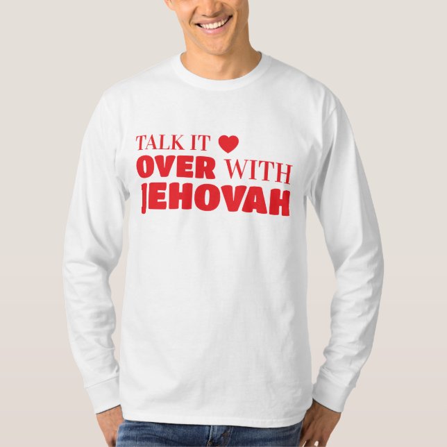 Sprich mit Jehovah, Jesus in T-Shirt (Vorderseite)