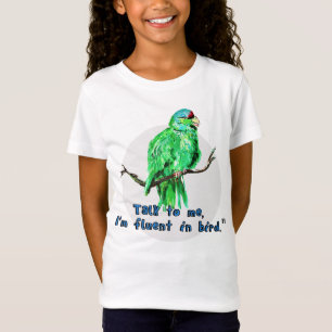 "Sprich mit mir, ich bin fließend in Vögeln." Papa T-Shirt