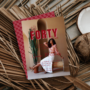 Sprich mit mir über Vierzig   40. Geburtstag Party Einladung