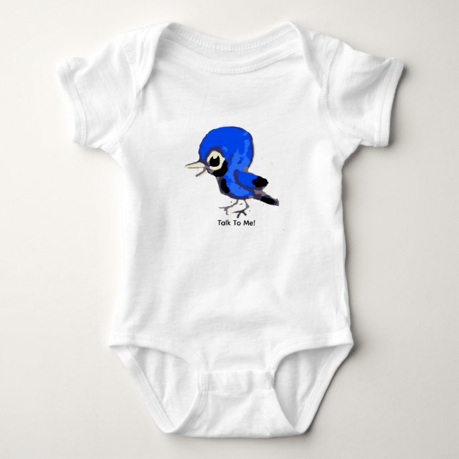 Sprich mit mir Vogel Baby Strampler (Vorderseite)