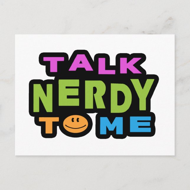 Sprich Nerdy mit mir Postkarte (Vorderseite)