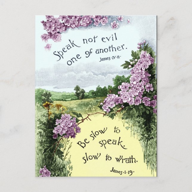 Sprich nicht böse eines anderen postkarte (Vorderseite)