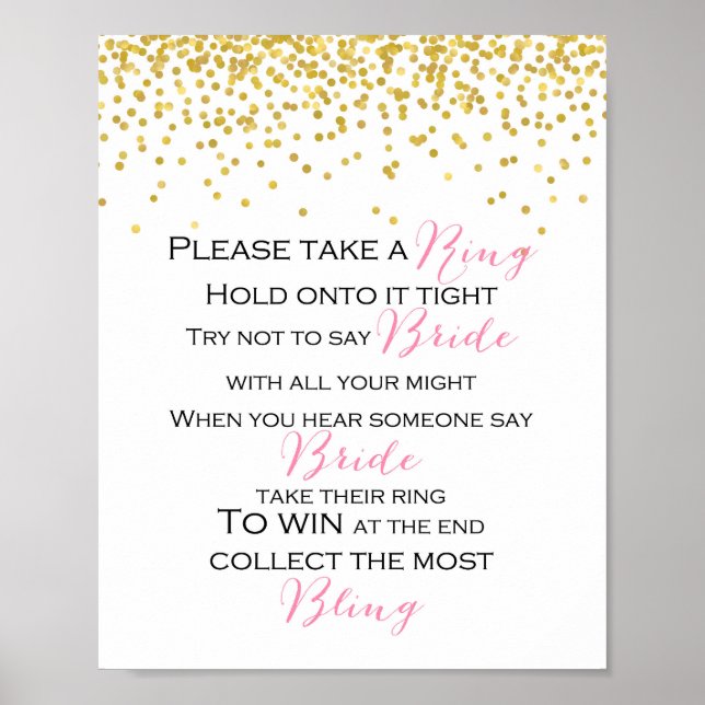 Sprich nicht Bride Game Sign Poster (Vorne)