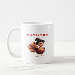 Sprich Truthahn Mit Mir Lustiges Thanksgiving-Desi Kaffeetasse