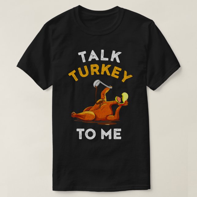 Sprich Türkei mit mir Leg Day Funny Erntedank Männ T-Shirt (Design vorne)