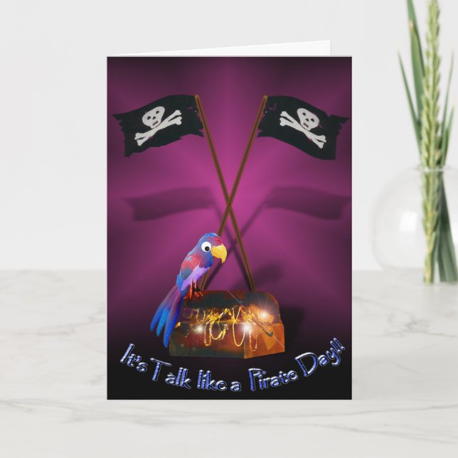 "Sprich wie ein Pirat"-Tag Karte (Vorderseite)