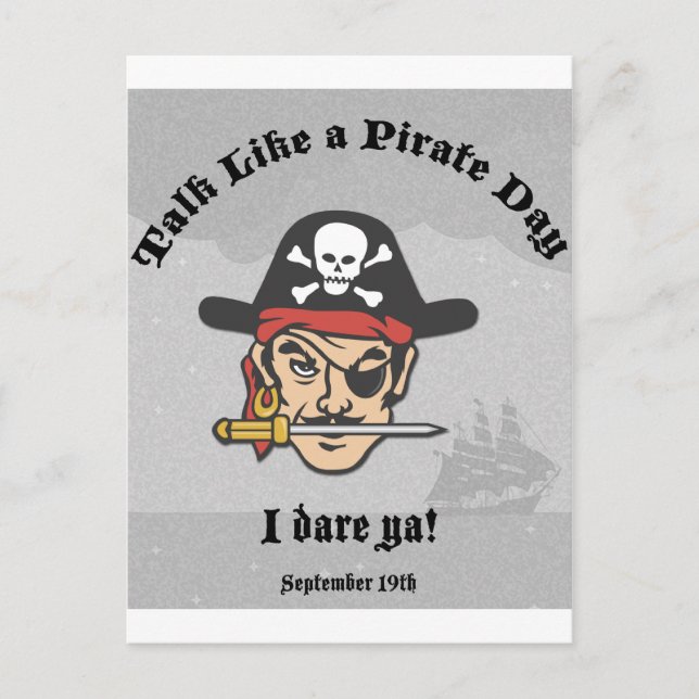Sprich wie ein Piratentag! Postkarte (Vorderseite)