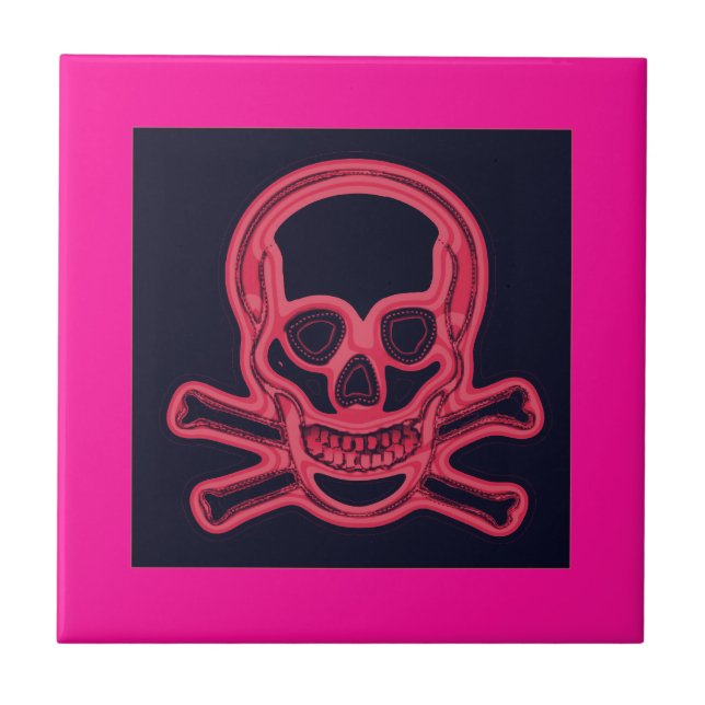 Sprich wie ein Piratentag, rosa Fliese (Vorderseite)