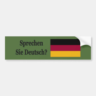 Sprichst du Deutsch? Auf Deutsch. Flaggenbf Autoaufkleber