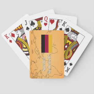 Sprichst du Deutsch? Auf Deutsch. Flaggenwanne Spielkarten