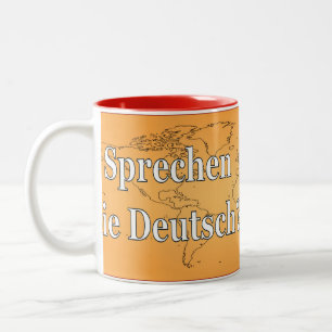 Sprichst du Deutsch? Auf Deutsch. Flaggenwanne Zweifarbige Tasse