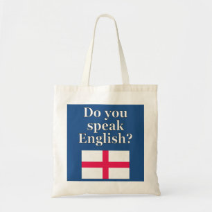 "Sprichst du Englisch?" auf Englisch. Flag Tragetasche