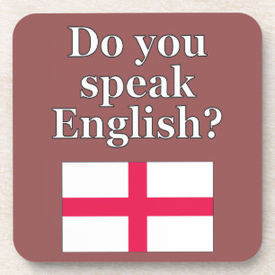 "Sprichst du Englisch?" auf Englisch. Flag Untersetzer