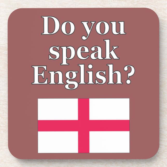 "Sprichst du Englisch?" auf Englisch. Flag Untersetzer (Vorderseite)