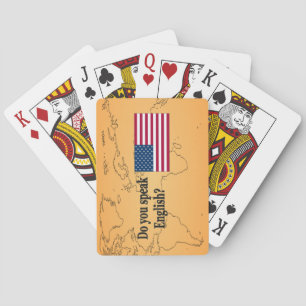 Sprichst du Englisch? Auf Englisch. Flaggenbf Spielkarten