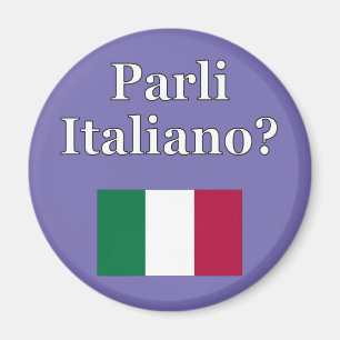 Sprichst du Italienisch? Auf Italienisch. Flag Magnet