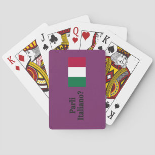 Sprichst du Italienisch? Auf Italienisch. Flaggenb Spielkarten