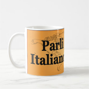 Sprichst du Italienisch? Auf Italienisch. Flaggenb Tasse