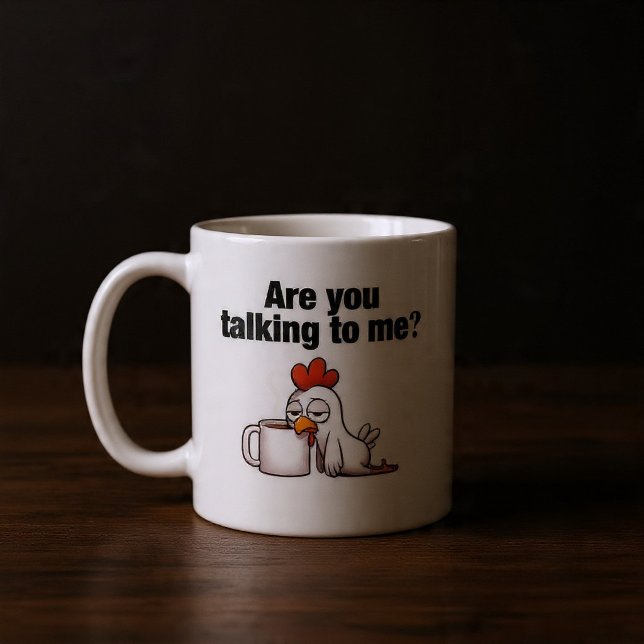 Sprichst du mit mir? Funny Chicken Kaffeetasse (Von Creator hochgeladen)