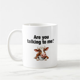 Sprichst du mit mir? Funny Cow Kaffeetasse