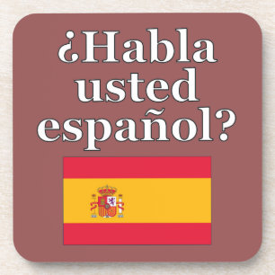 Sprichst du Spanisch? Auf Spanisch. Flag Untersetzer