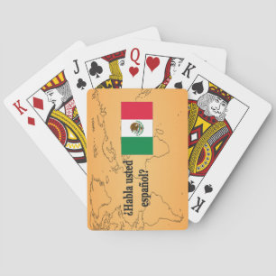 Sprichst du Spanisch? Auf Spanisch. Flaggenbf Spielkarten