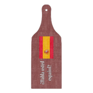 Sprichst du Spanisch? Auf Spanisch. Flaggenwanne Schneidebrett