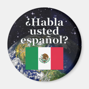 Sprichst du Spanisch? Spanisch. Flag & Erde Magnet