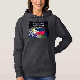 Sprichst du Tagalog? In Tagalog. Flag & Erde Hoodie