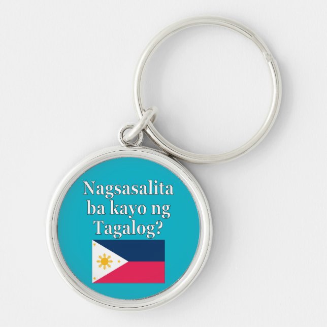 Sprichst du Tagalog? In Tagalog. Flag Schlüsselanhänger (Vorne)