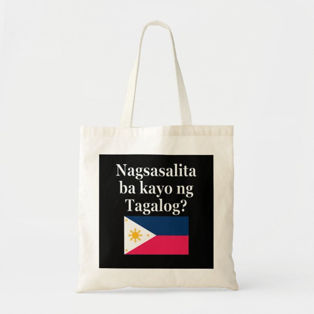 Sprichst du Tagalog? In Tagalog. Flag Tragetasche (Vorne)