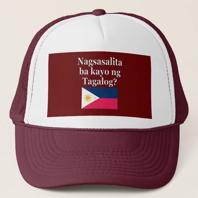 Sprichst du Tagalog? In Tagalog. Flag Truckerkappe (Vorderseite)