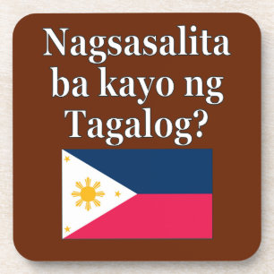 Sprichst du Tagalog? In Tagalog. Flag Untersetzer